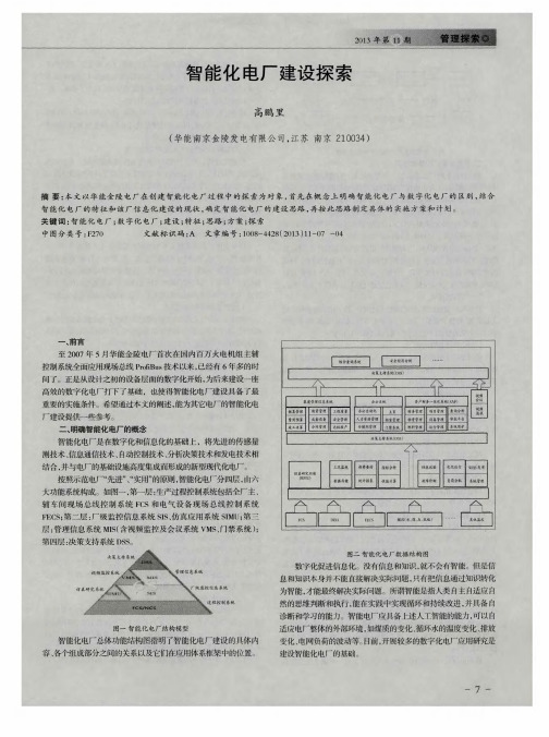 智能化电厂建设探索