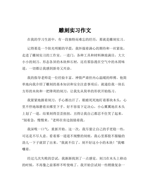 雕刻实习作文