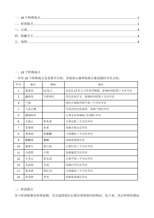 三国群英传7地图、隐藏关