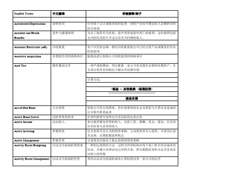 高盛金融词汇英汉详解词典