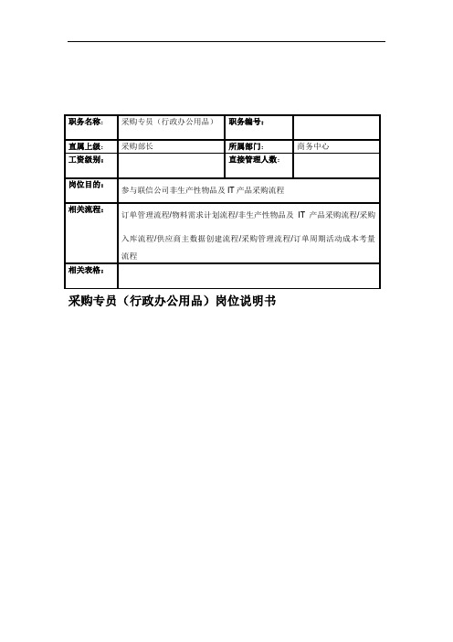 联信光电子公司岗位说明书大全69