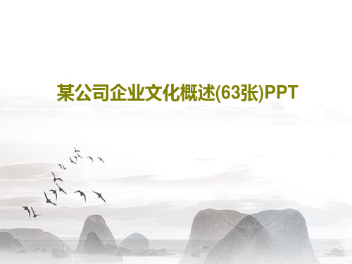 某公司企业文化概述(63张)PPT66页文档