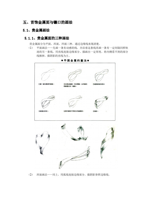 首饰金属面与镶口的画法