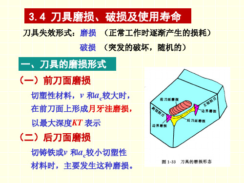 3.4 刀具磨损、破损及使用寿命