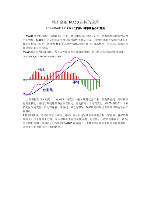 铭丰金融：MACD指标的应用