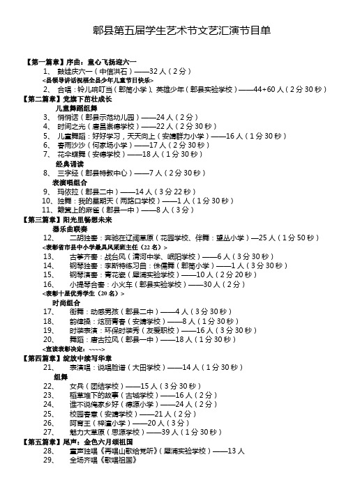 6.1节目单 (有人数版)