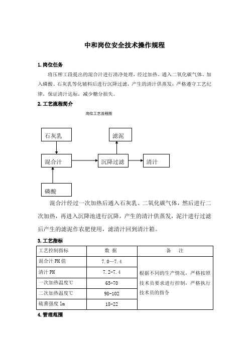 中和岗位操作规程