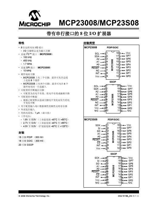 MCP23S08中文资料