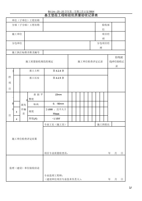 建筑工程装饰装修工程质量验收专用表格