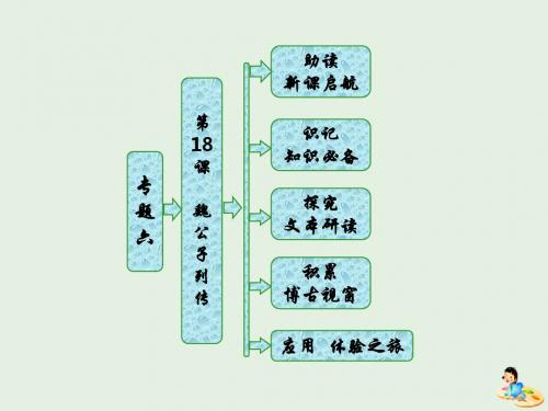 2018_2019学年高中语文专题六第18课魏公子列传课件苏教版选修《史记》选读