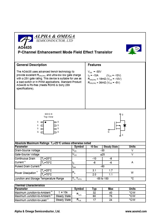 AO4435中文资料