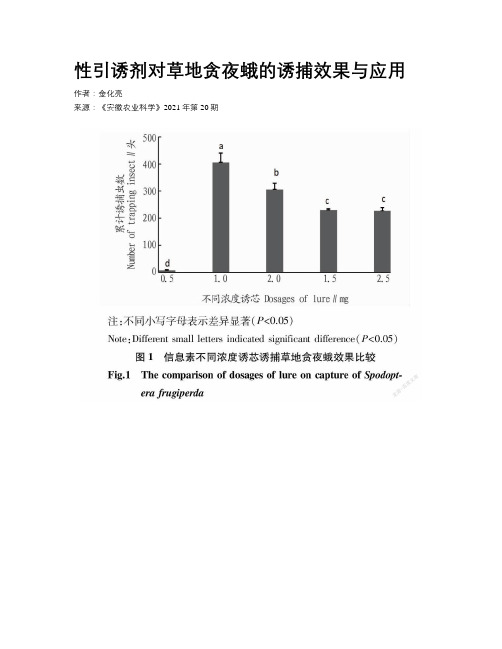 性引诱剂对草地贪夜蛾的诱捕效果与应用
