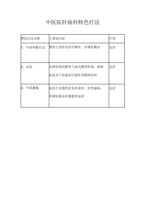 中医院肝病科特色疗法