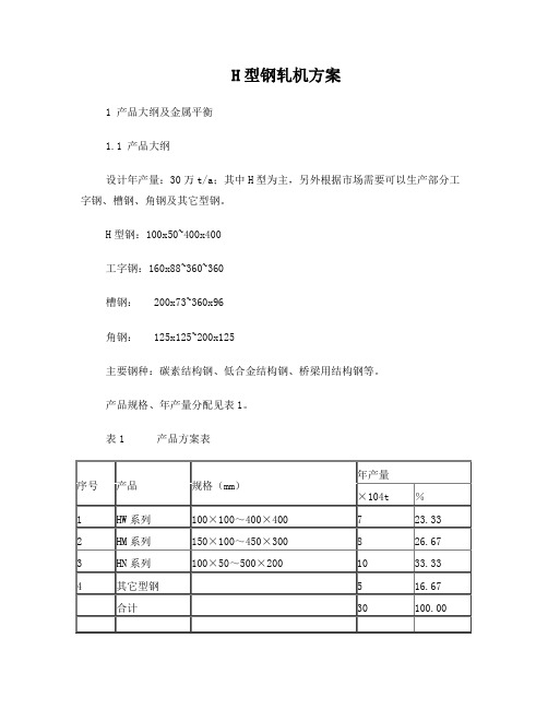 H型钢轧机方案[1]1