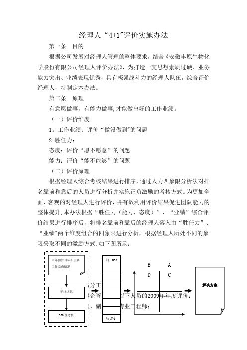 经理人4+1考核标准文档