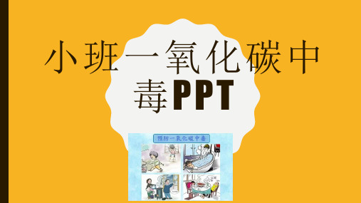 小班一氧化碳中毒ppt