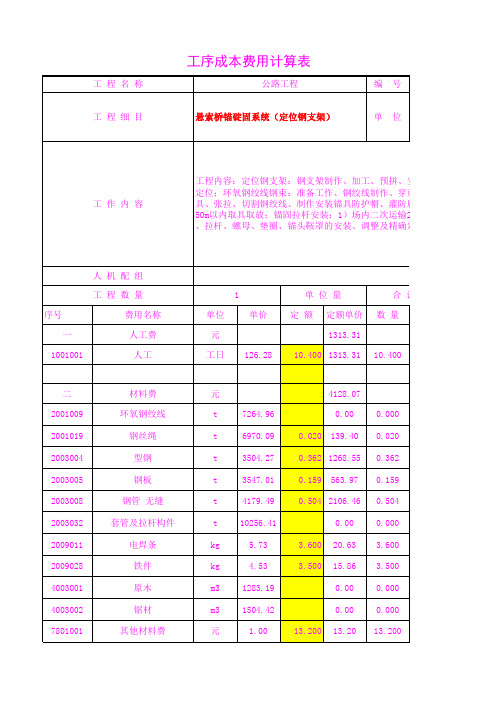 41004.01悬索桥锚碇固系统(定位钢支架)