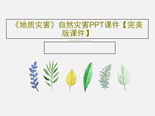 《地质灾害》自然灾害PPT课件【完美版课件】共36页