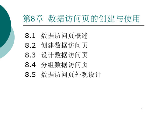 ACCESS教学课件第8章