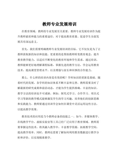 教师专业发展培训