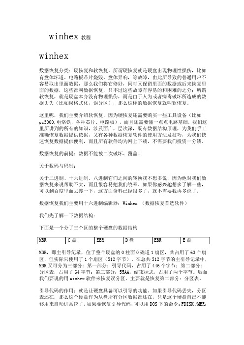 winhex教程 硬盘 分区表