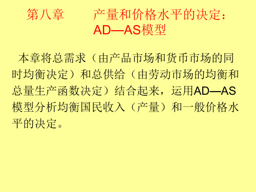 宏观经济学产量和价格水平的决定(精)