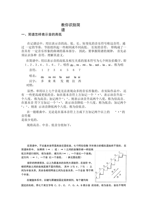 教你识别简谱