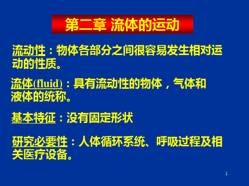 第二章  流体的运动