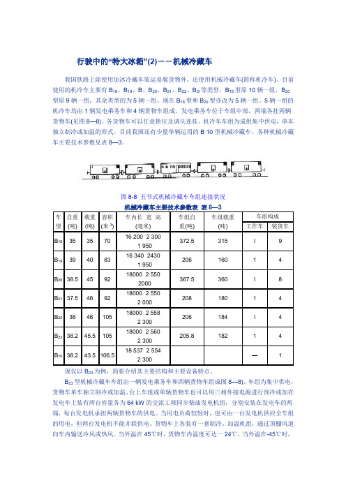 行驶中的“特大冰箱”(2)--机械冷藏车