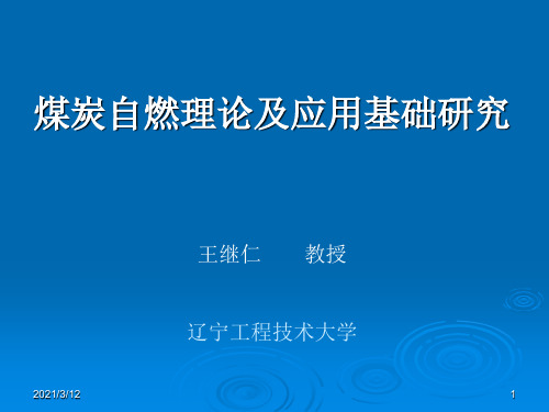 煤炭自燃理论及应用基础研究PPT课件