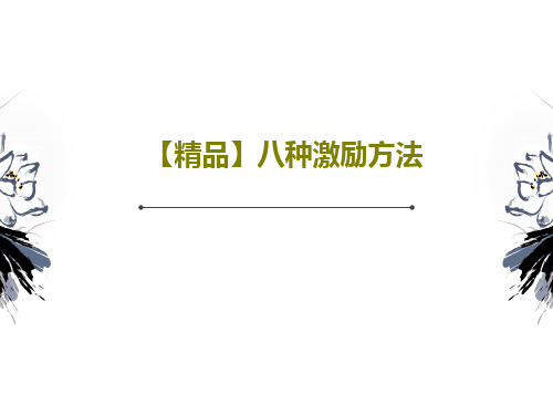 【精品】八种激励方法27页PPT