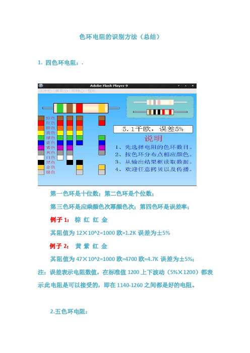 色环电阻识别方法和技巧