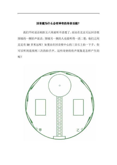 回音壁为什么会有神奇的传音功能