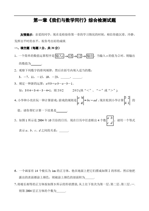 苏科版七上数学 第一章《我们与数学同行》综合检测试题(含答案)