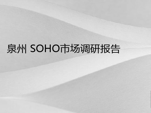 SOHO市场调研分析报告