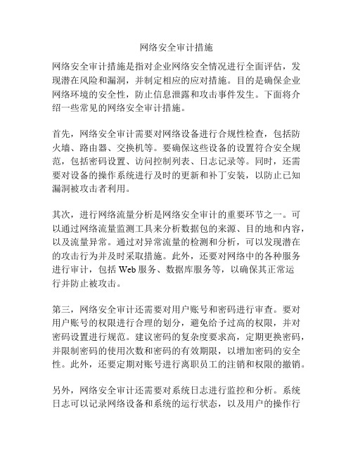 网络安全审计措施