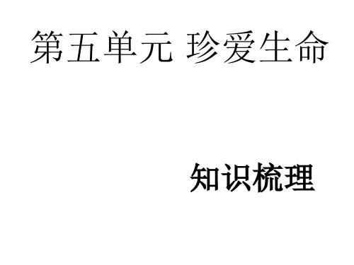 七年级政治珍爱生命(2019年10月整理)