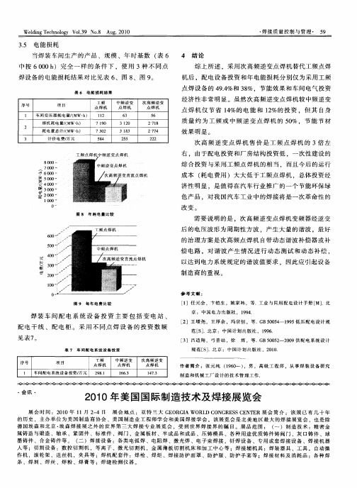 2010年美国国际制造技术及焊接展览会