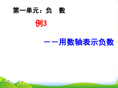 人教版六年级数学下册第一单元负数例3优课件