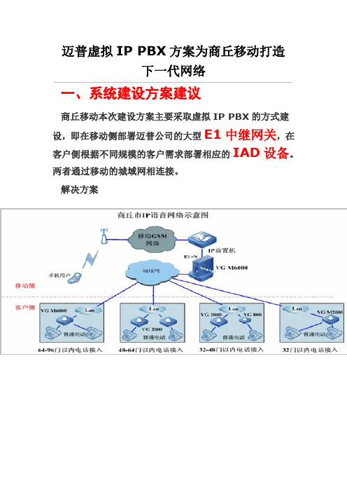 迈普虚拟IP_PBX方案为商丘移动打造下一代网络