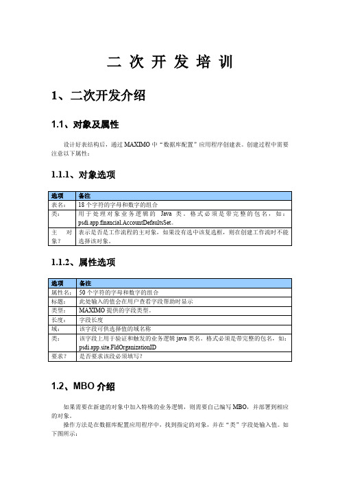 Maximo二次开发培训