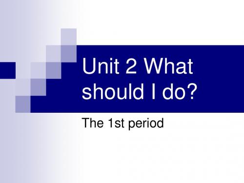 Unit 2 What should I do第一课时语法归纳