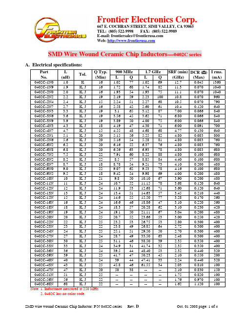 0402C中文资料