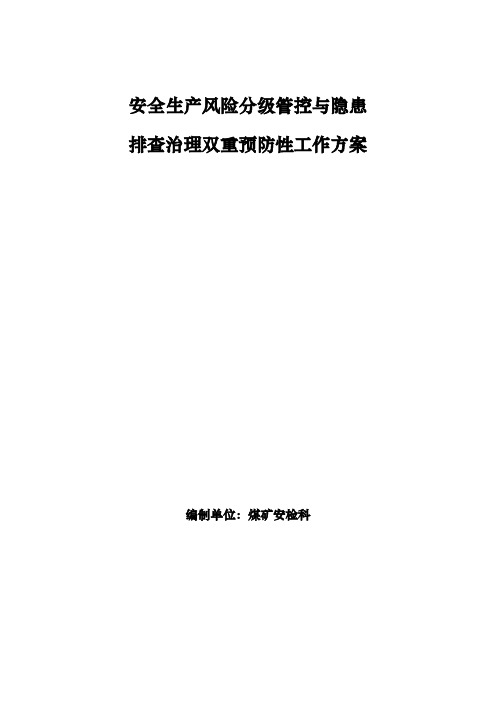 煤矿“双重预防”工作方案