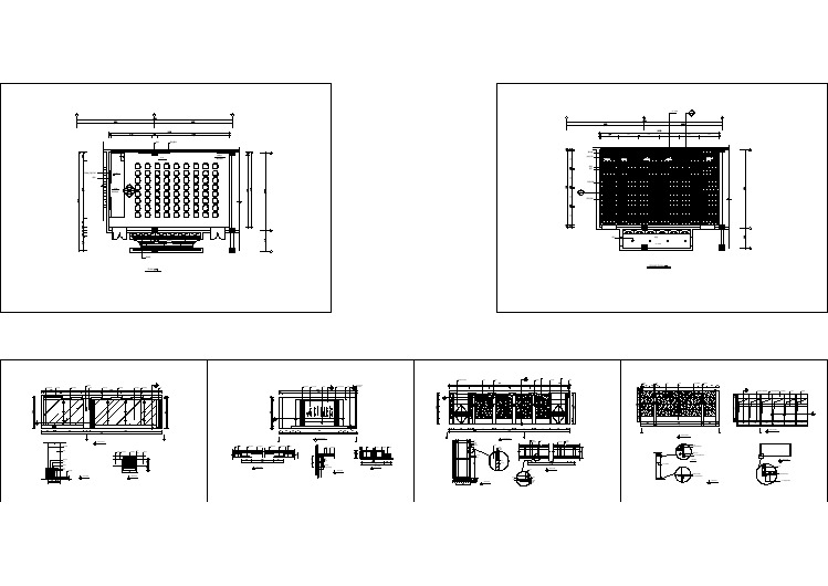 电影放映厅室内cad平立面装修图设计图纸