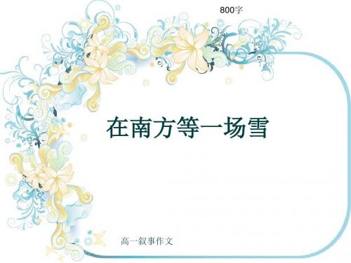 高一叙事作文《在南方等一场雪》800字(共11张ppt)