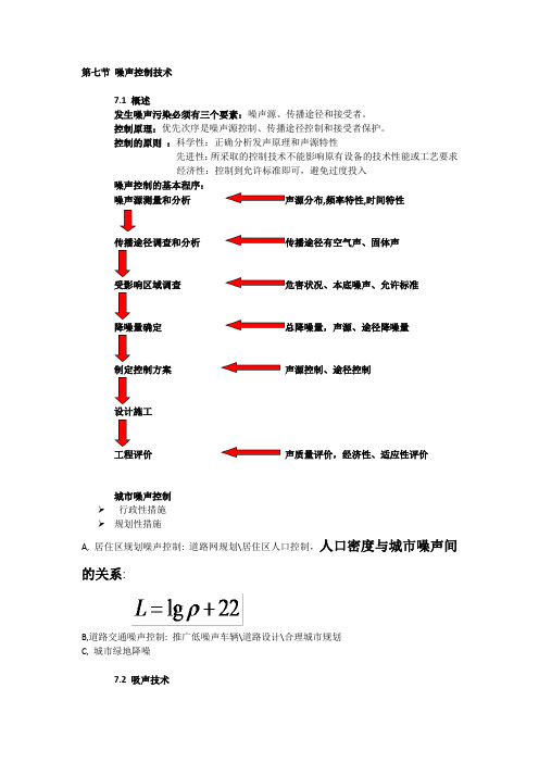 物理性污染与控制工程笔记整理2