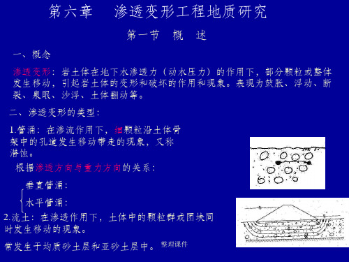 工程地质学基础 第六章 渗透变形工程地质研究