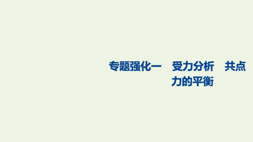 (浙江选考)2021高考物理一轮复习第二章专题强化一受力分析共点力的平衡课件