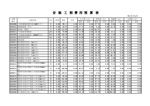 防雷预算定额